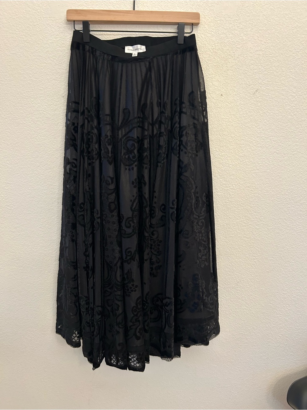 Black Velvet Maxi Skirt